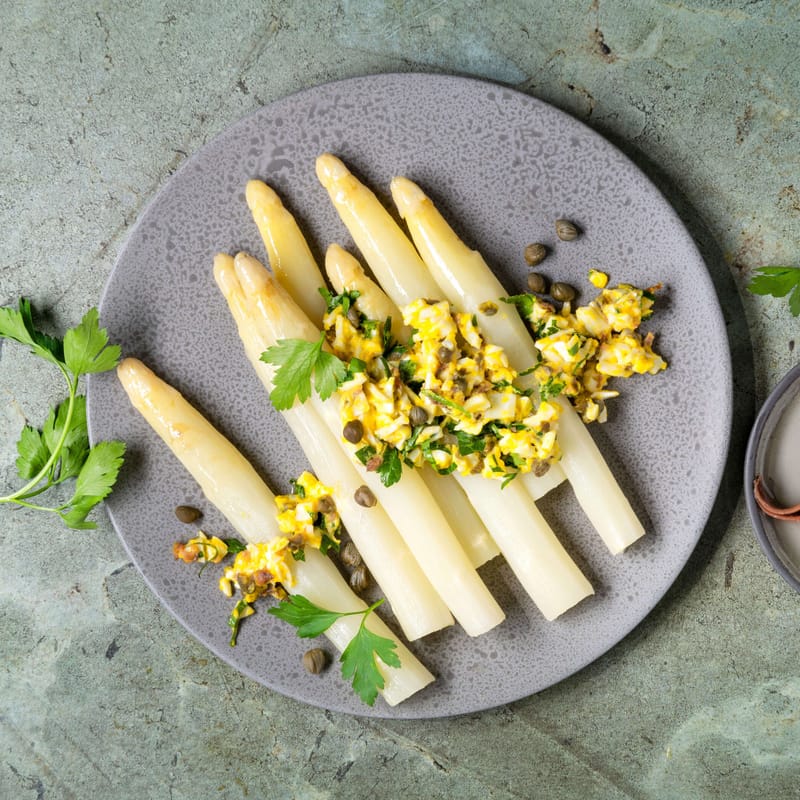 Spargeln Mit Rhabarber Und Speck Rezept