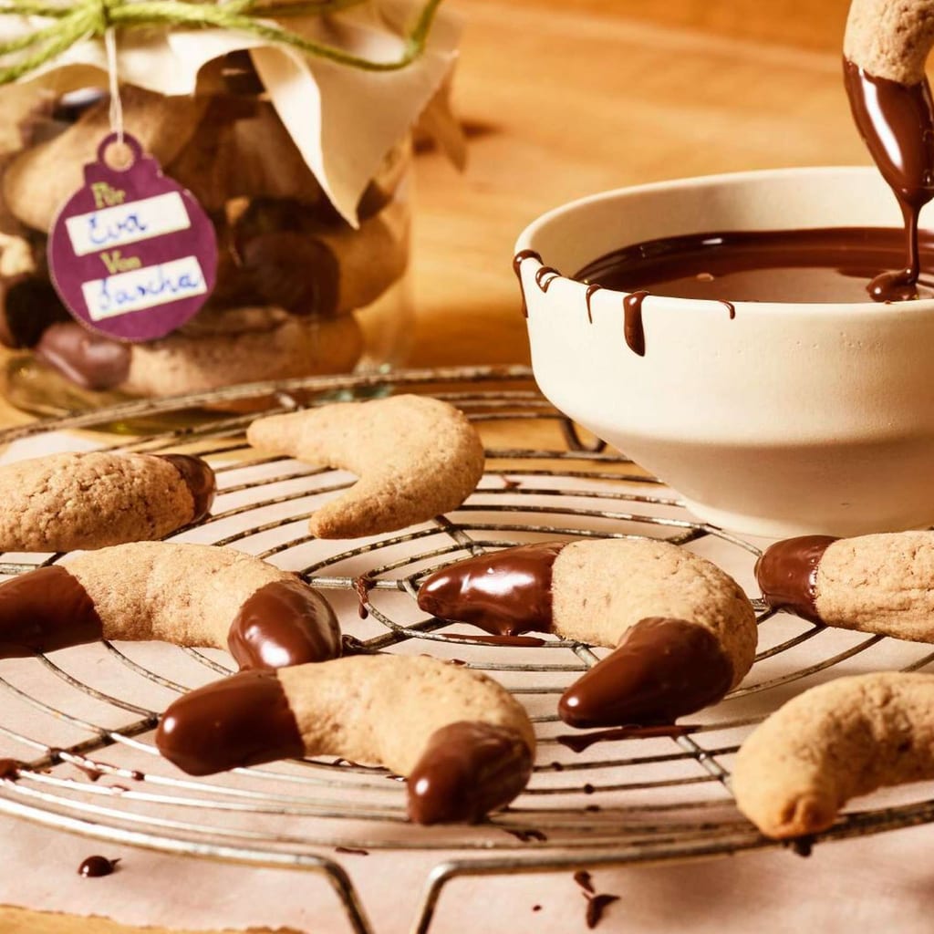 Glutenfreie Schoko-Nougat-Kipferl