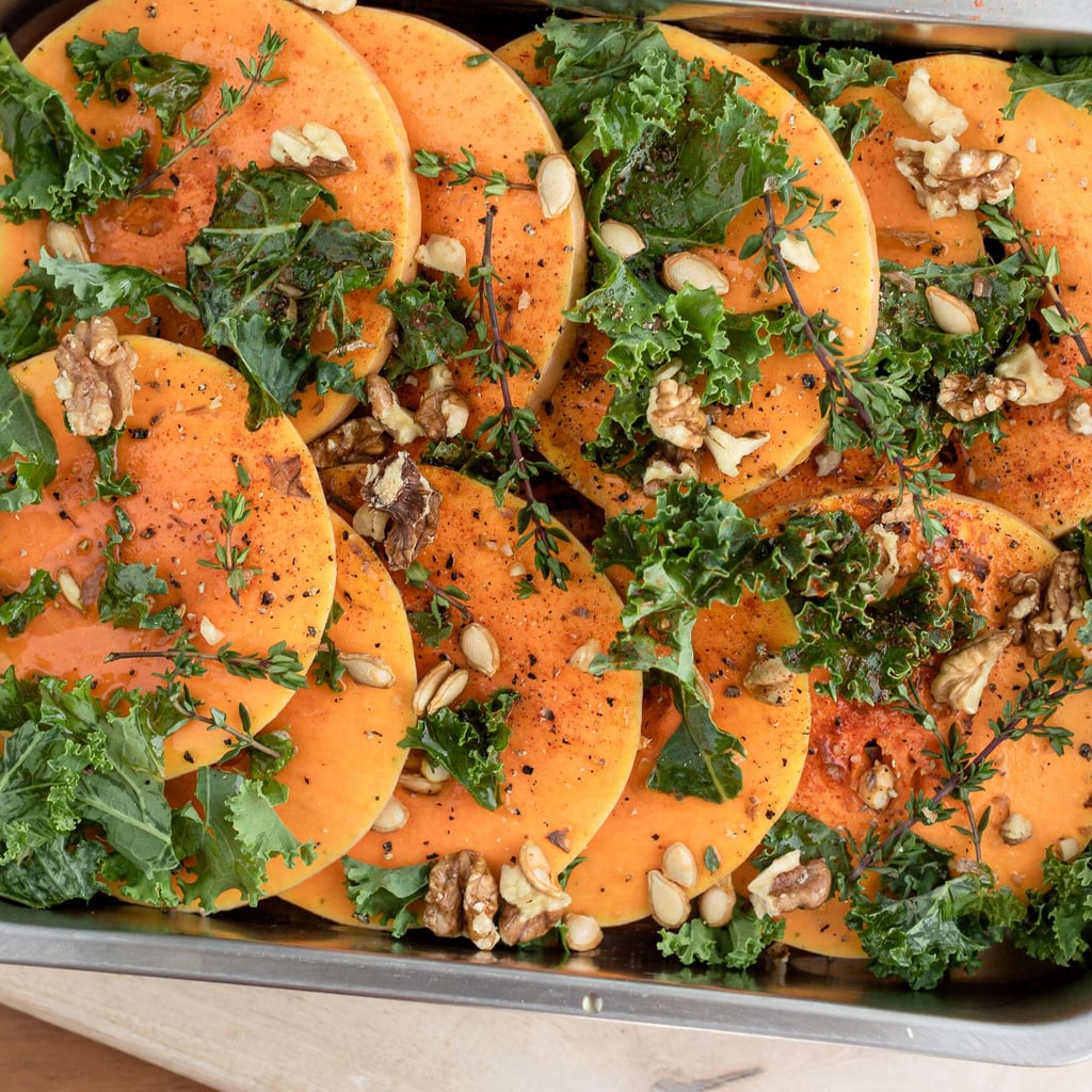 Gebackener Kürbis mit Kale