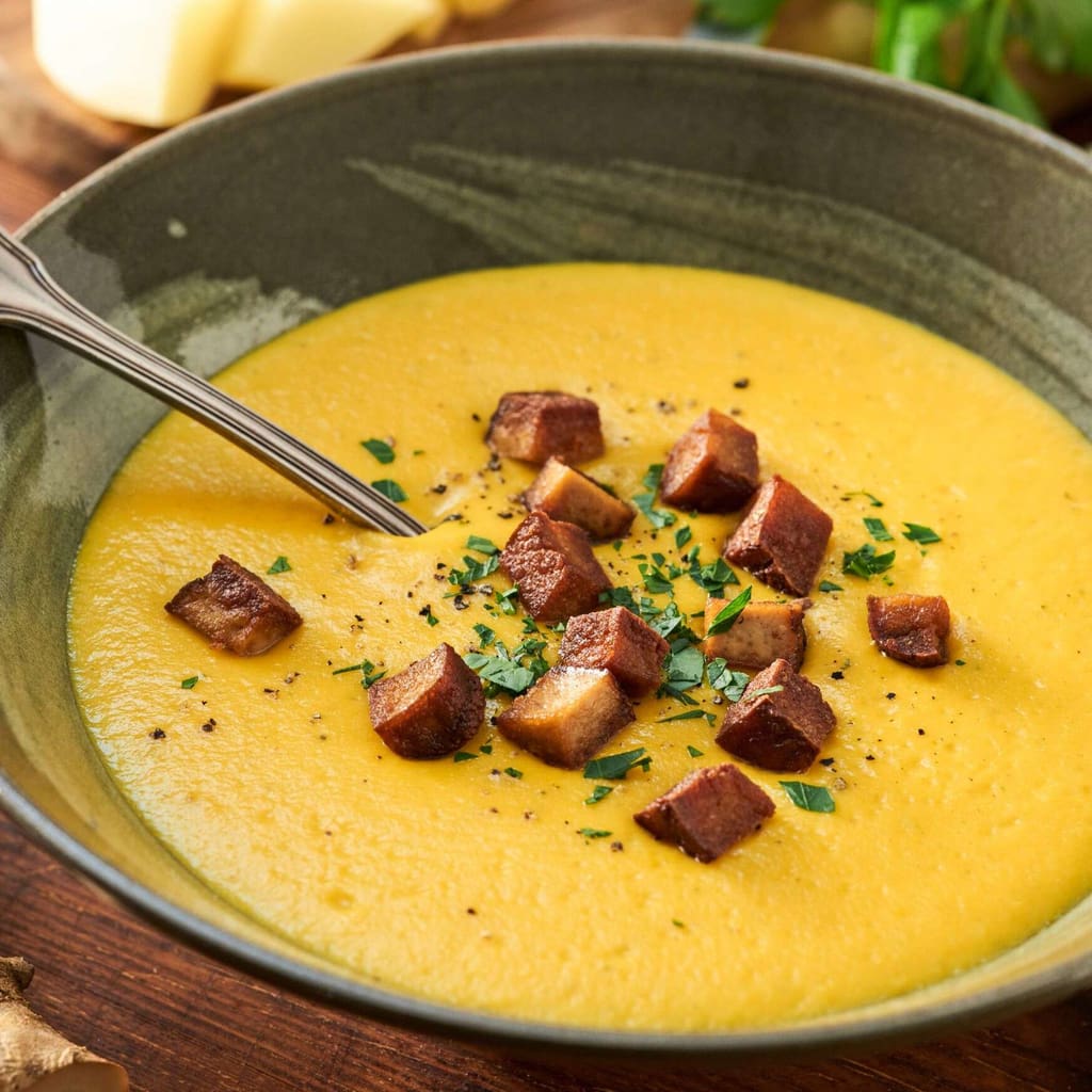Skartoffelsuppe Mit Ingwer