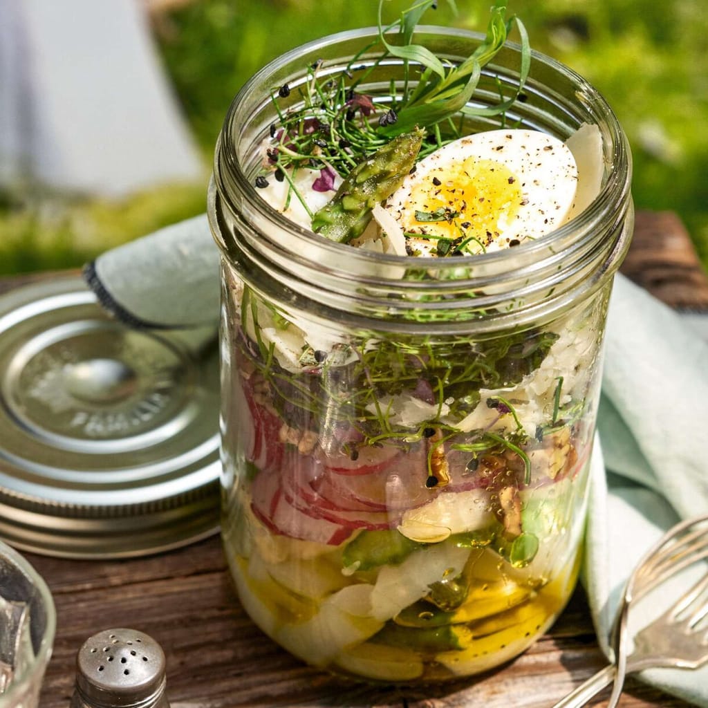 Knackiger Spargelsalat Mit Ei