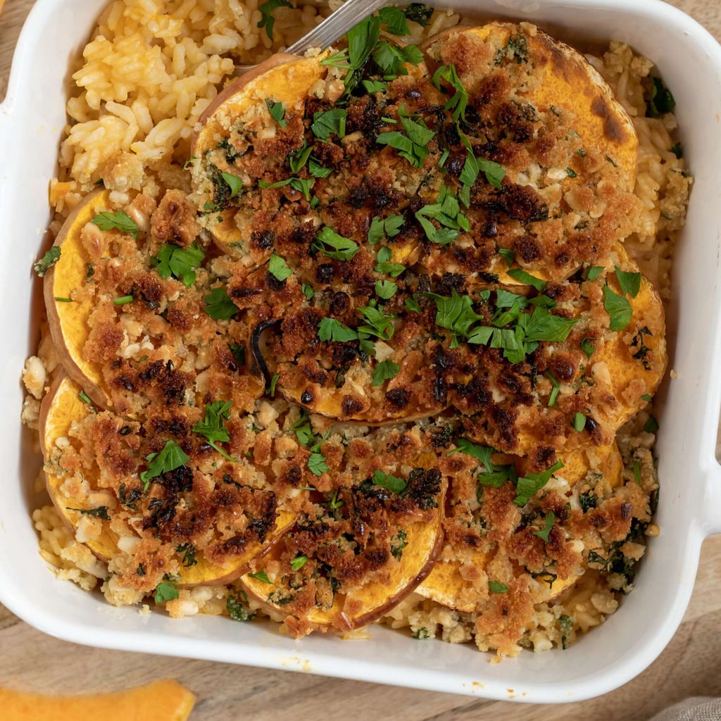 Kürbis-Rüebli-Risotto aus dem Ofen