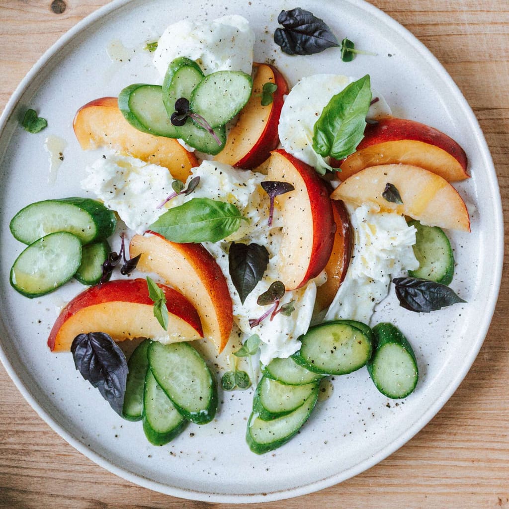 Nektarinen Büffelmozzarella Salat