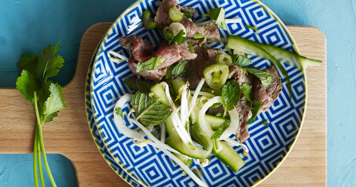 Rezept: Asiatischer Rindfleischsalat mit Ingwer-Knoblauch-Marinade ...