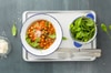 Tomatenkichererbsen mit Spinat und Curry