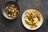 Polenta di semolino con funghi e scaloppine di manzo