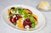 Salade de betteraves rouges et d'oranges avec stilton