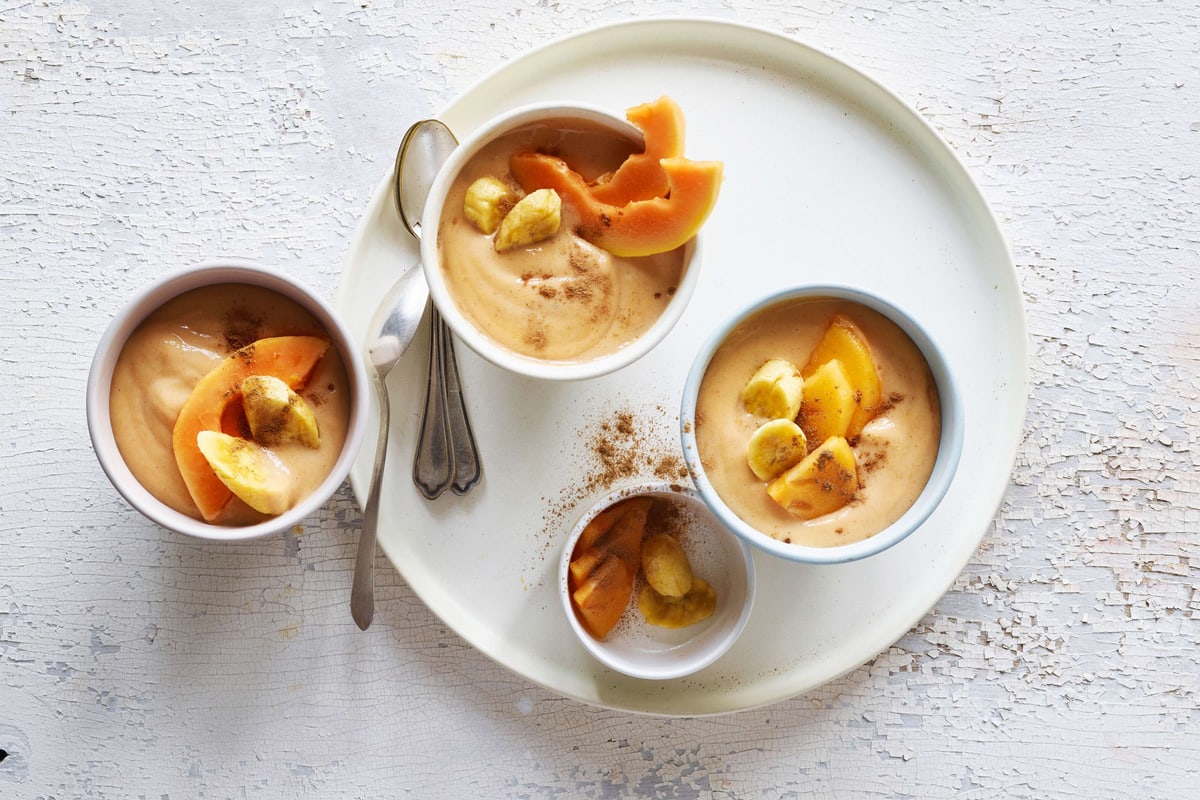 Crema di tofu seta e frutta
