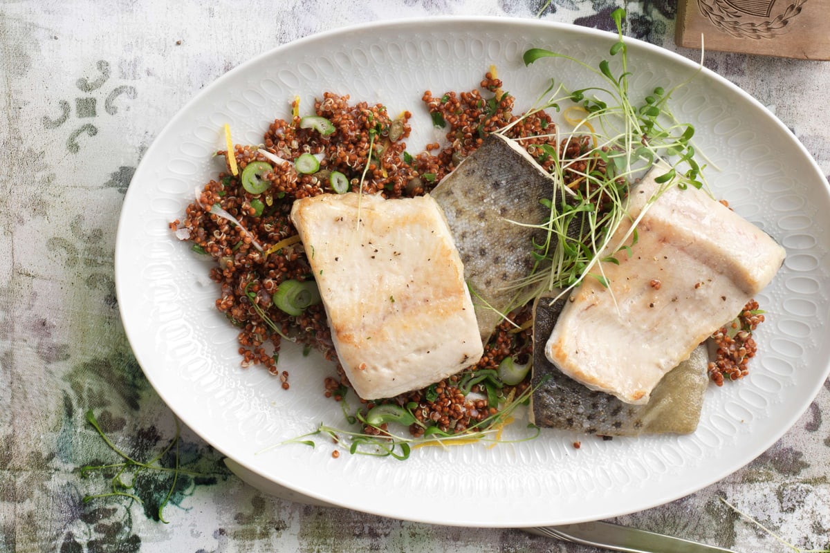 Truite sur salade de quinoa