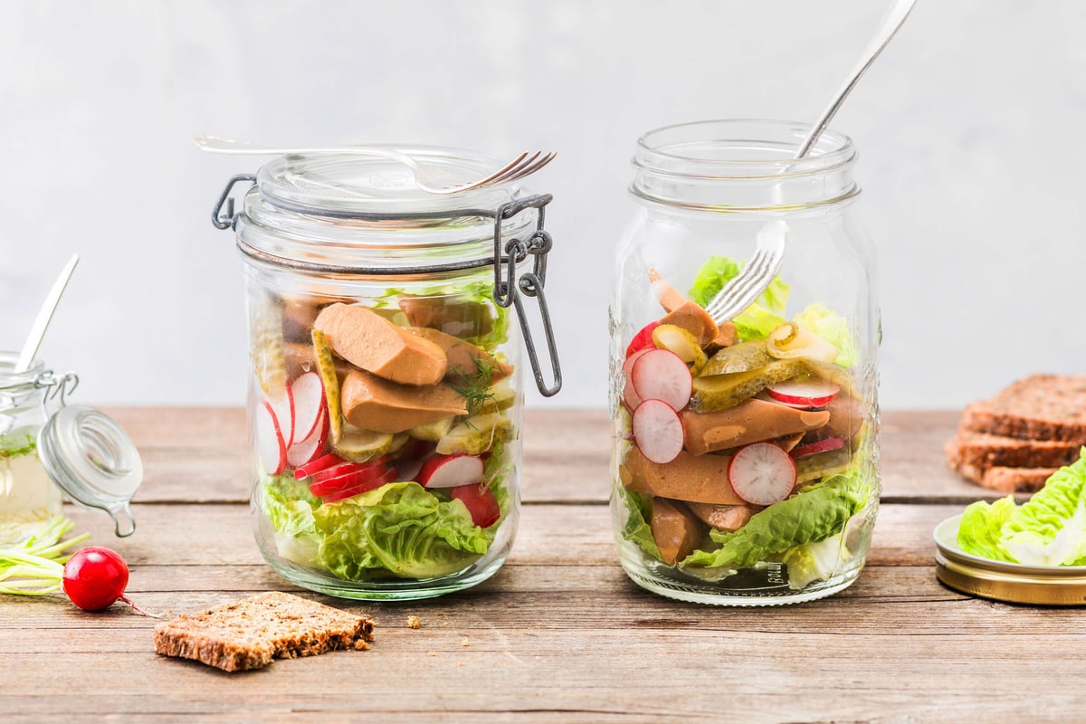 Veganer Wurstsalat
