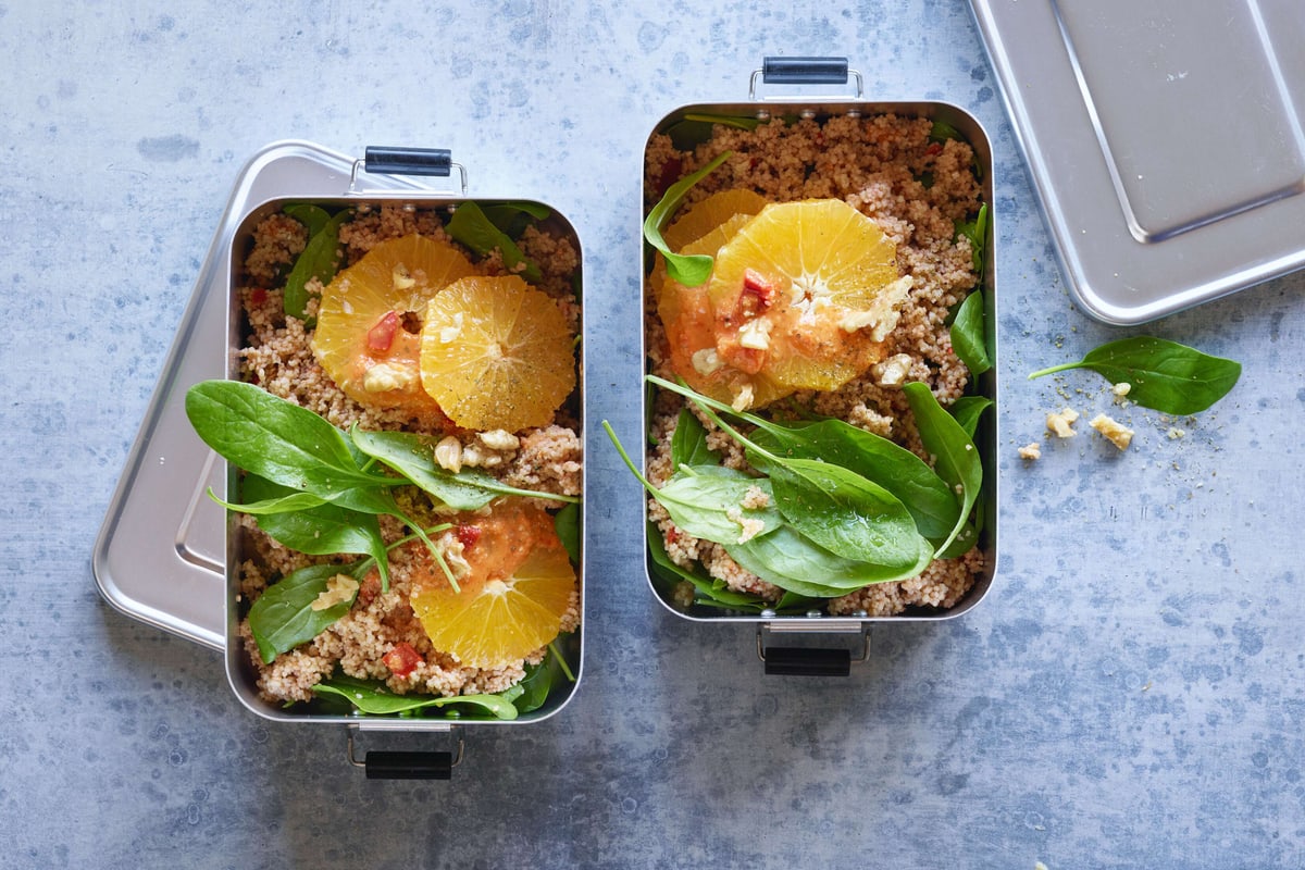 Salade de couscous aux épinards