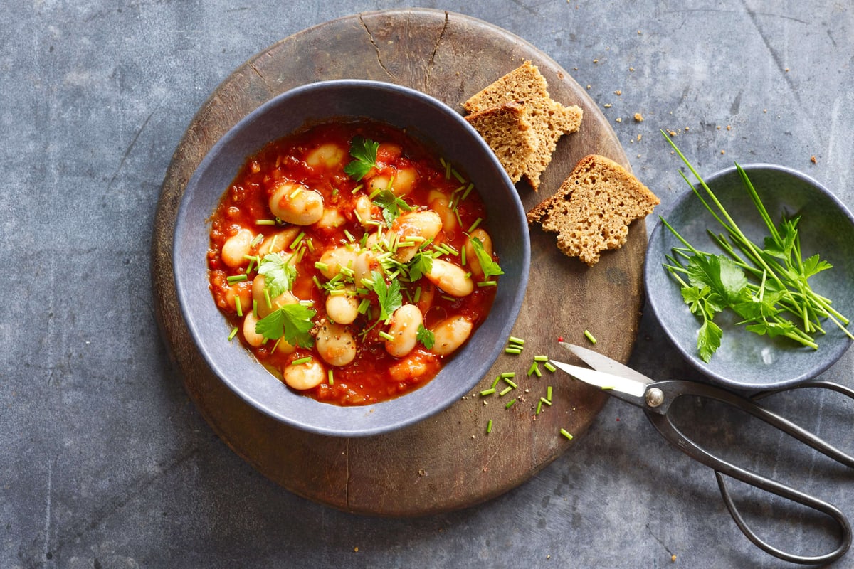 Weisse Bohnen in Tomatensauce
