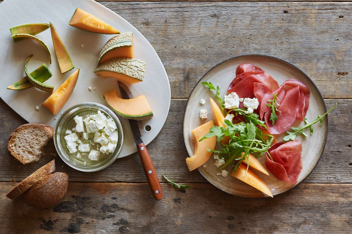 Carpaccio de bresaola au melon