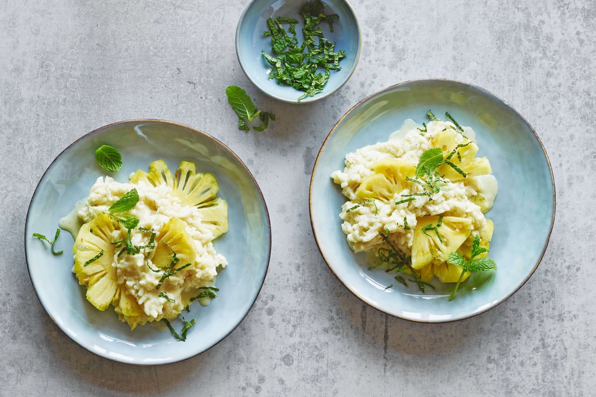 Riso vanigliato all'ananas
