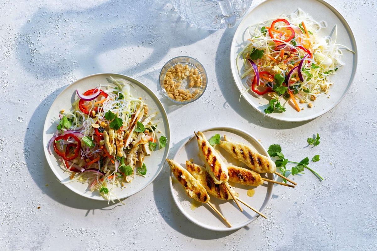 Thai-Grilled-Chicken-Glasnudel-Salat