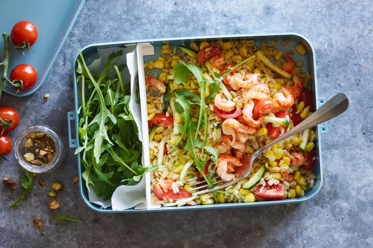 Eblysalat mit Krebsschwänzen