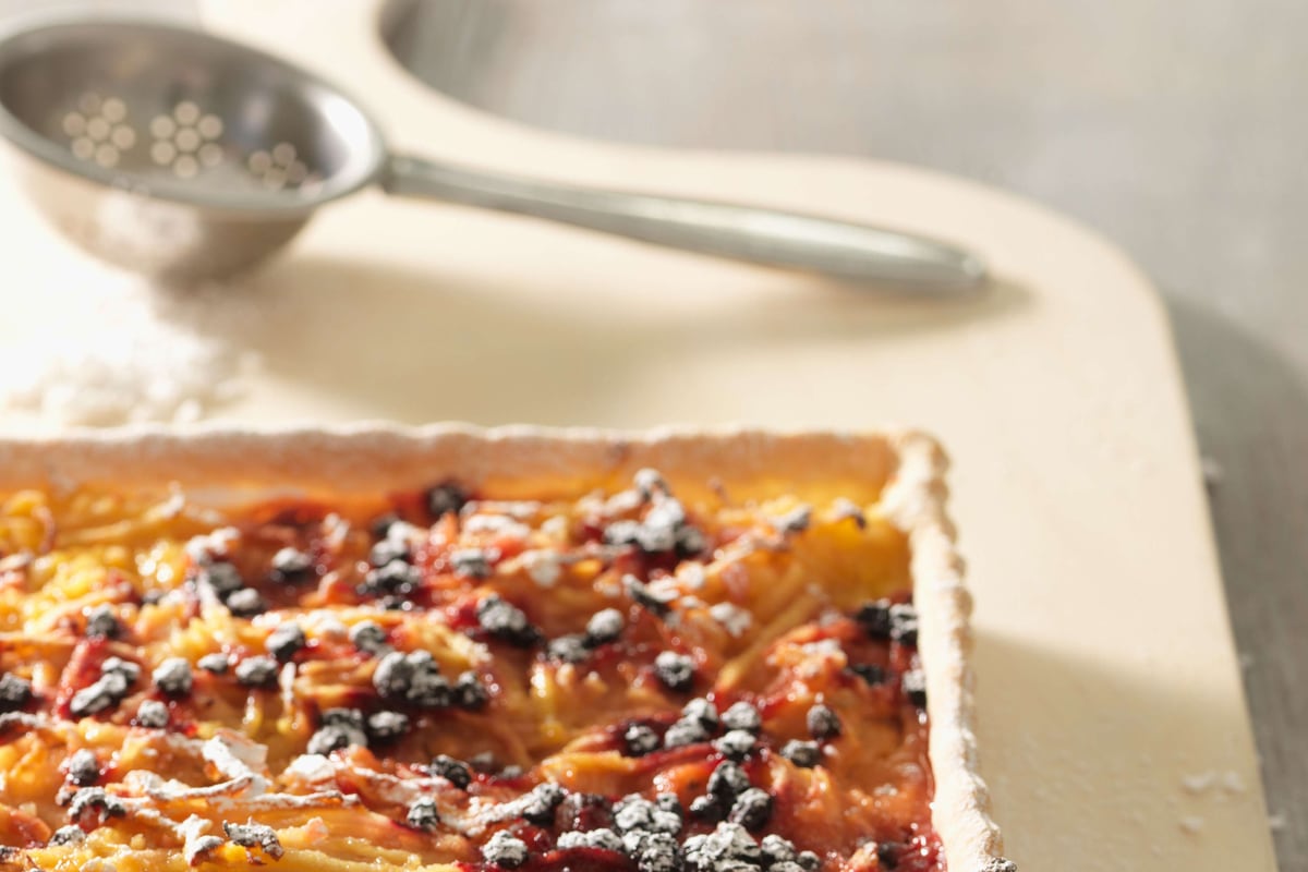 Tarte aux pommes et aux baies de sureau