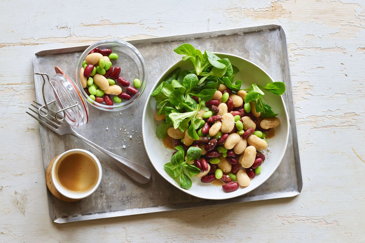 Insalata di fagioli vegana