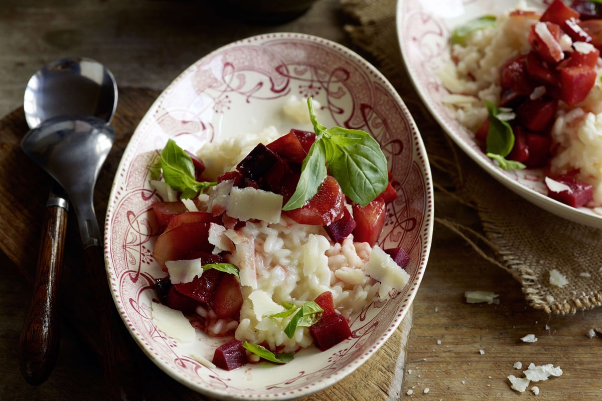 Risotto con dadolata di ortaggi a radice