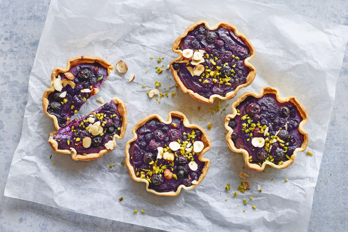 Tartelettes aux myrtilles et au tofu