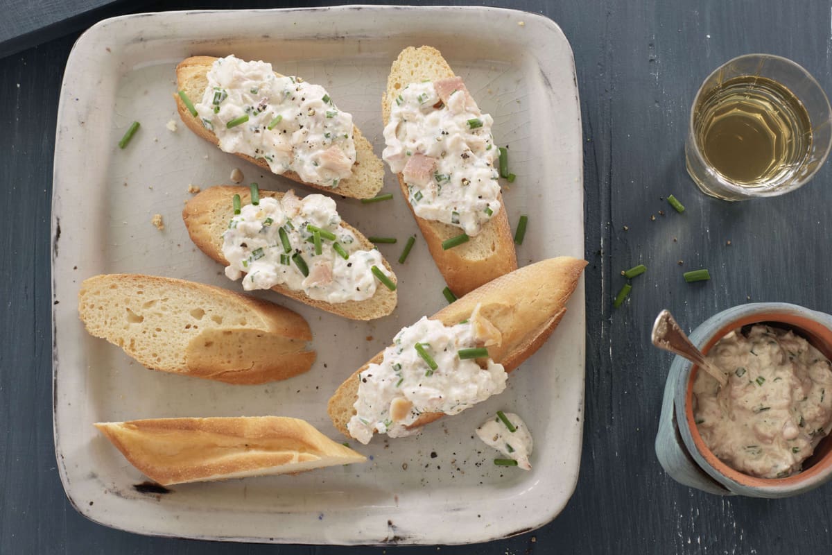 Glutenfreie Forellencrostini