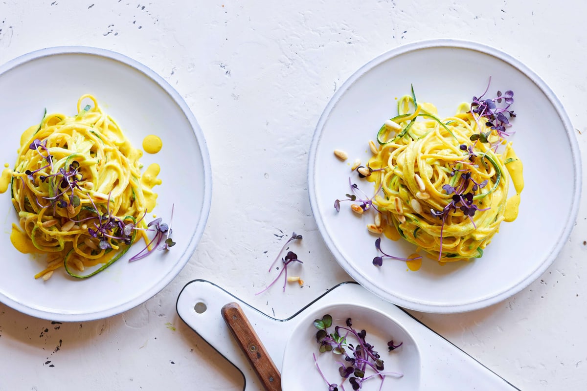 Spaghetti aux courgettes et au safran