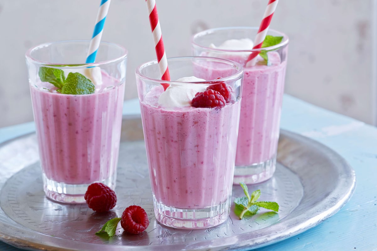 Frappè di lamponi e vaniglia