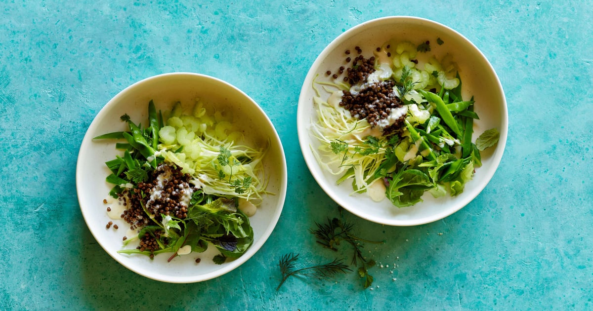Grüner Mischsalat mit Linsen | Rezept