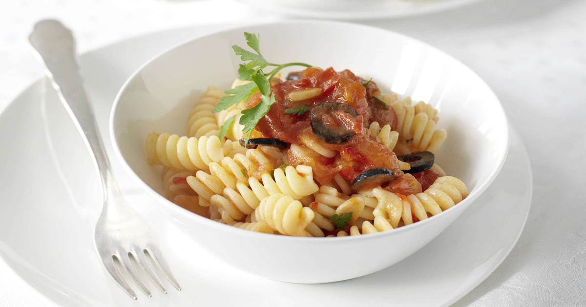 Fusilli all’arrabiata avec olives Migusto