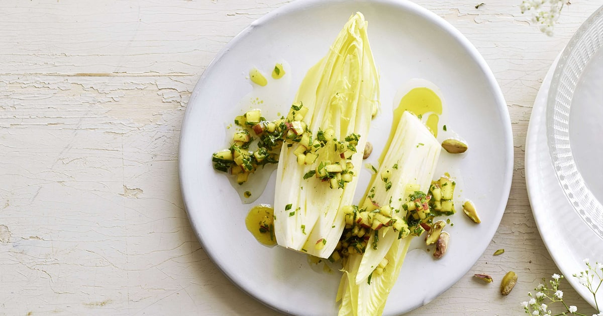 Salade d’endives avec vinaigrette pommesafran Migusto