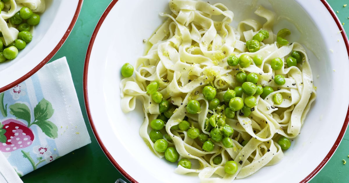 Nudeln mit Erbsen und Zitrone | Rezept