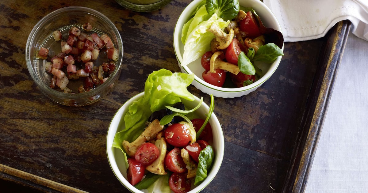 Salade de tomates cerises aux chanterelles Migusto