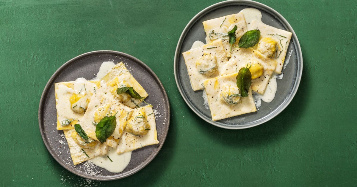 Safranravioli mit Steinpilzfüllung an Salbeibutter | Rezept