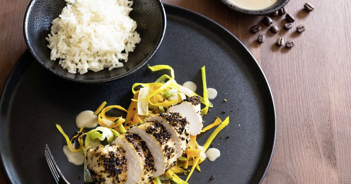 Pouletbrust mit Kaffeekruste und Kaffeesauce | Rezept