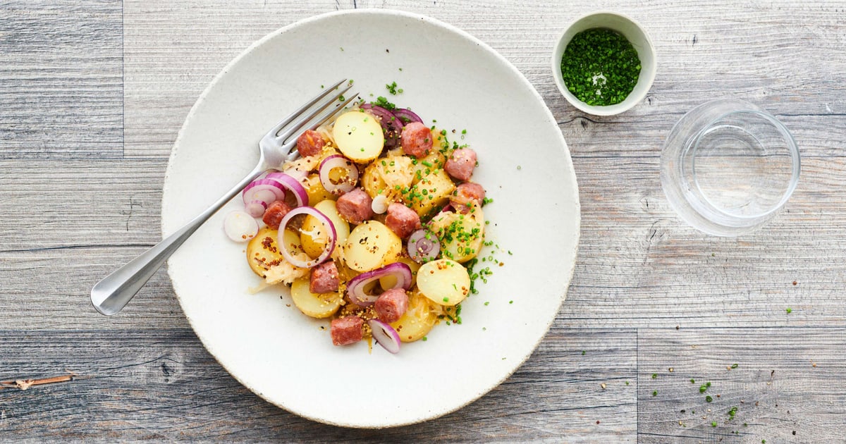 Kartoffel-Sauerkraut-Salat mit Chorizo | Migusto