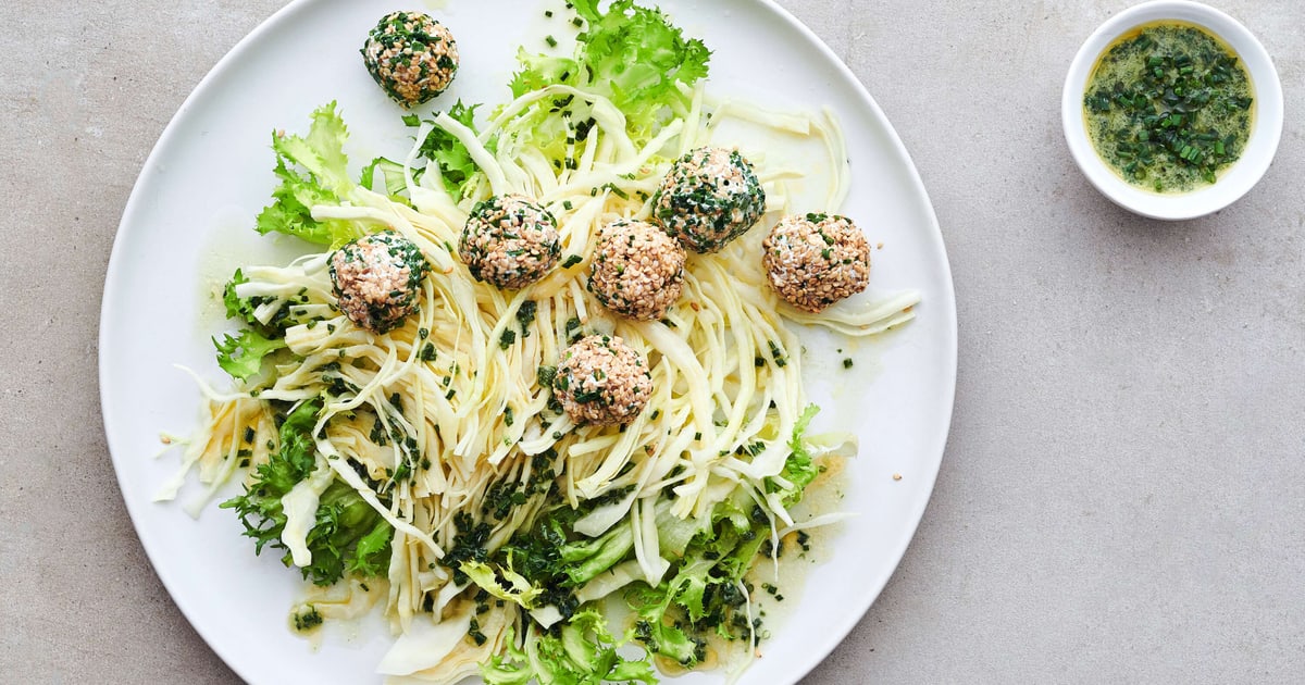pasta con polpettine in bianco