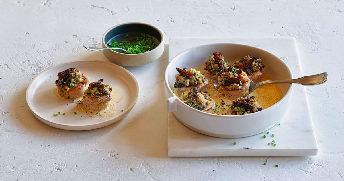 Medaglioni di vitello guarniti con spugnole Migusto