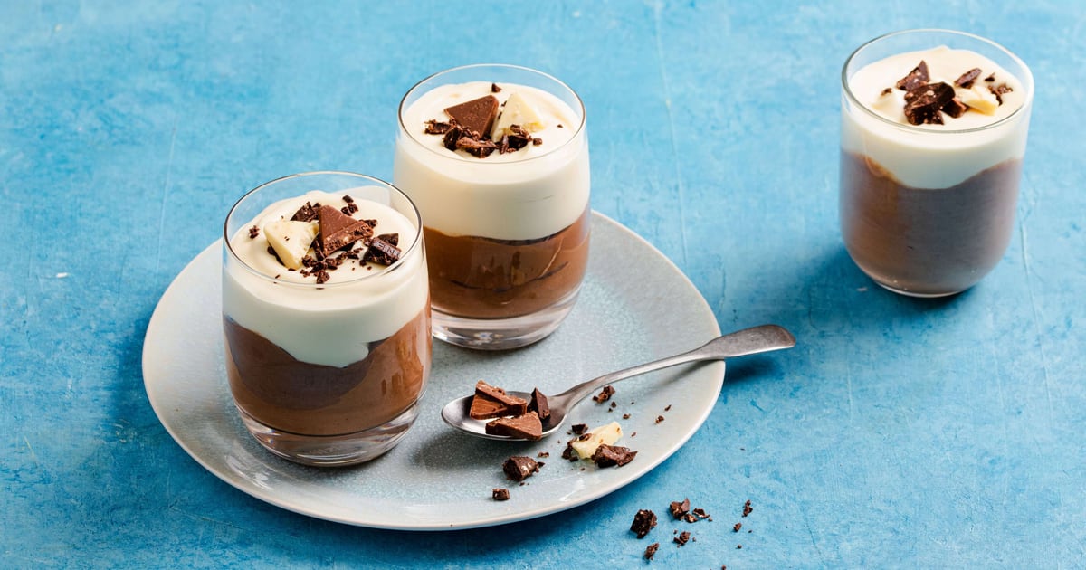 Zweifarbige Toblerone-Mousse | Rezept