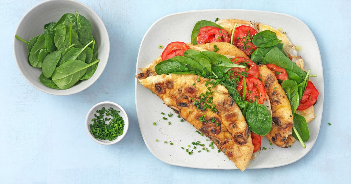 Gemüse-Omelette mit Pilzen