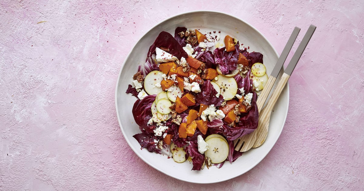 Salade de chicorée aux poires avec courge au four Recette — free download