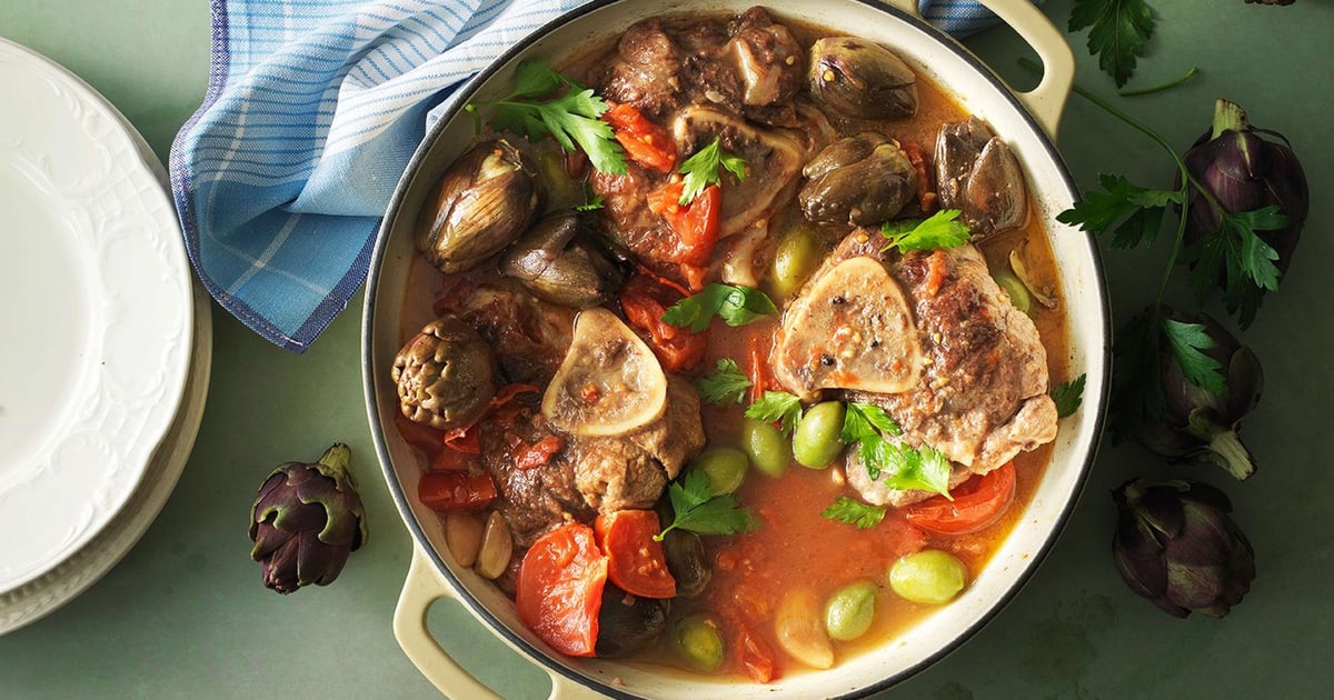 Jarrets De Veau En Pot Au Feu Avec Olives Vertes Migusto