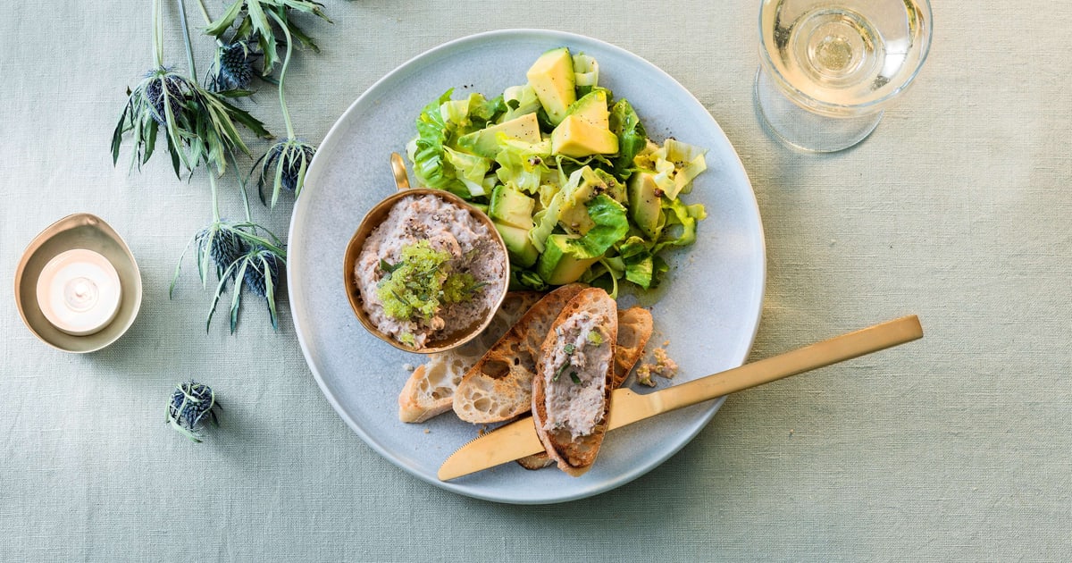 Mousse de canard avec salade d