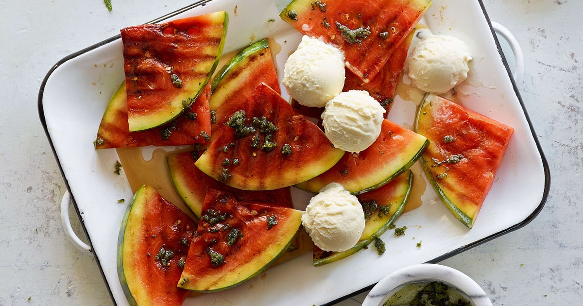 Grillierte Wassermelone mit Minzezucker | Rezept