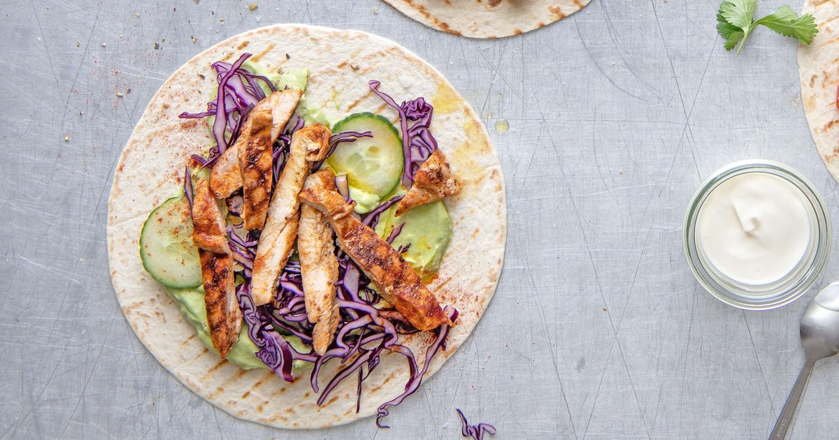 Tacos pollo e guacamole