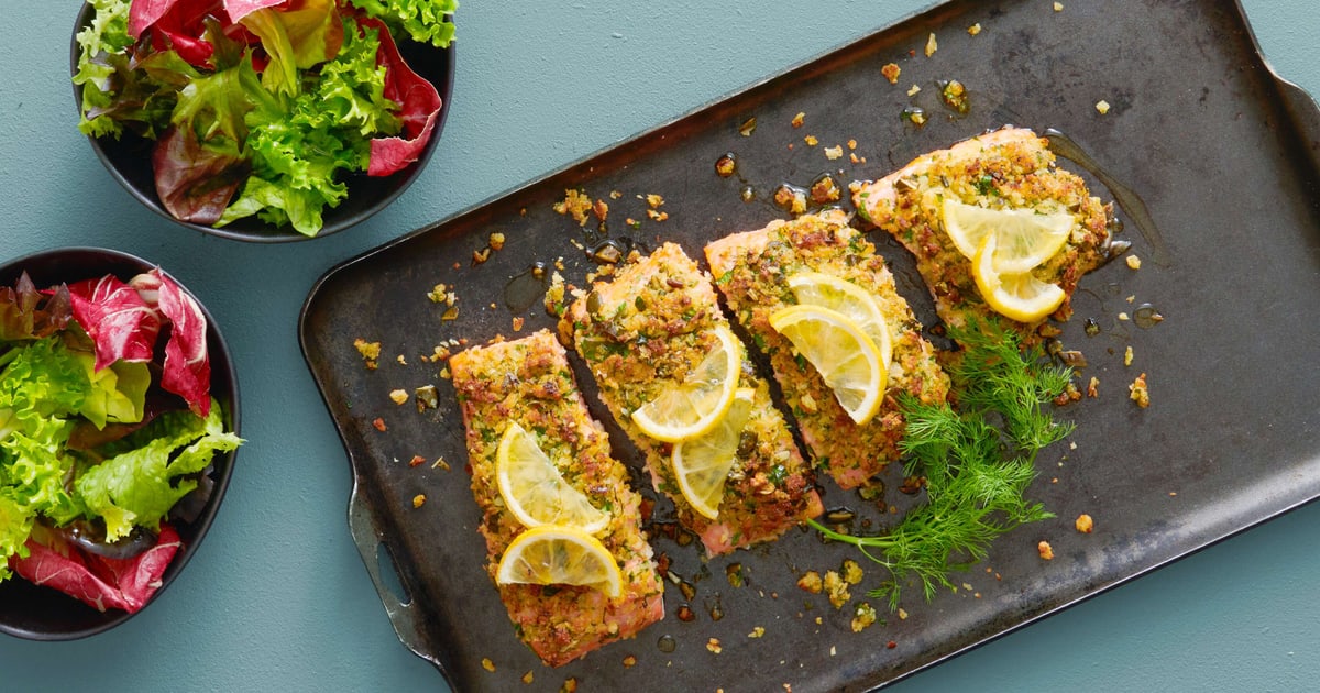 Lachs mit Cheddar-Kürbis-Kruste | Rezept