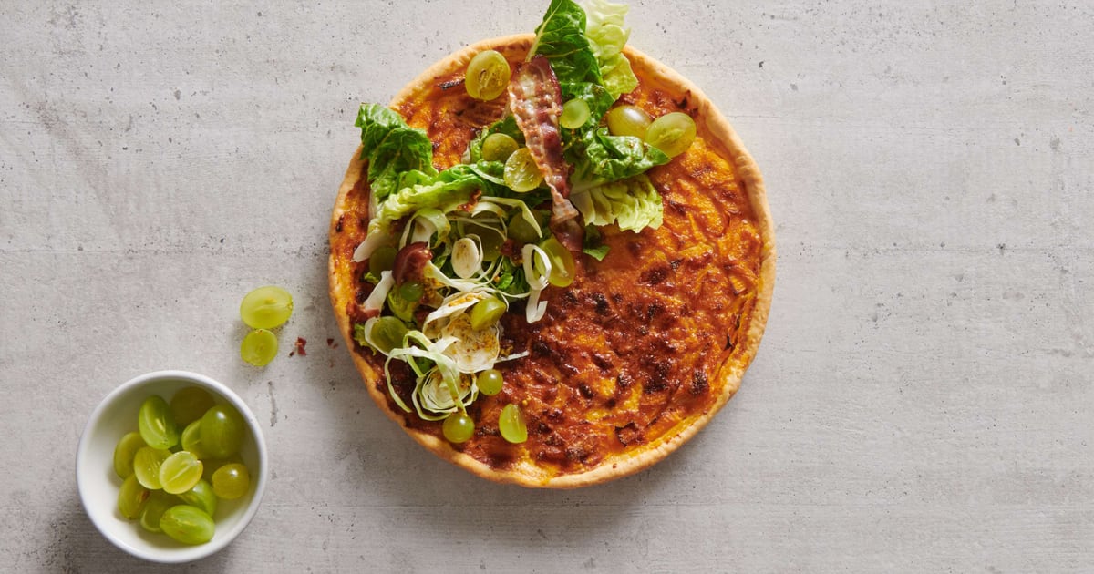 Kürbisquiche mit Topping | Rezept