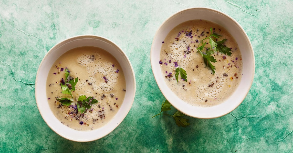 Wurzelgemüsesuppe mit Schwarztee | Rezept