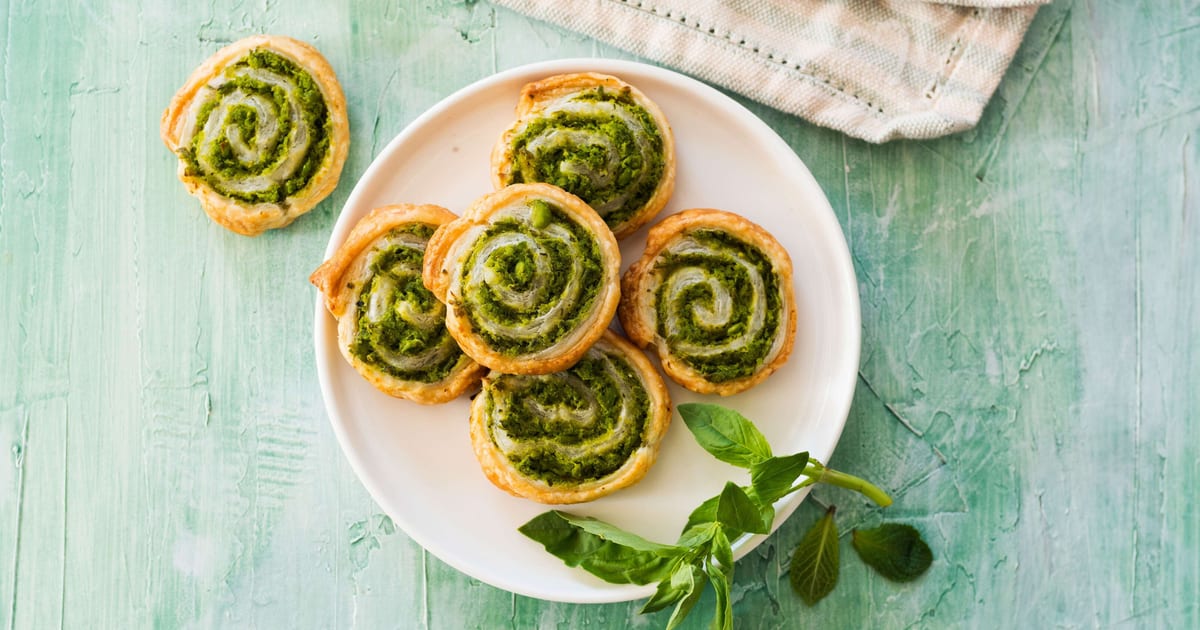 Erbsen-Kräuterschnecken | Rezept