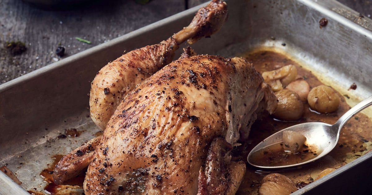 Poulet au genièvre farci aux marrons | Recette