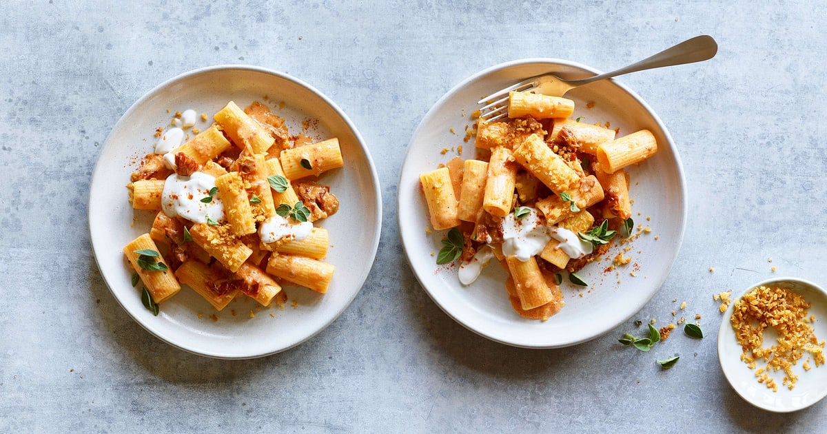 Pâtes véganes avec sauce aux tomates séchées | Recette